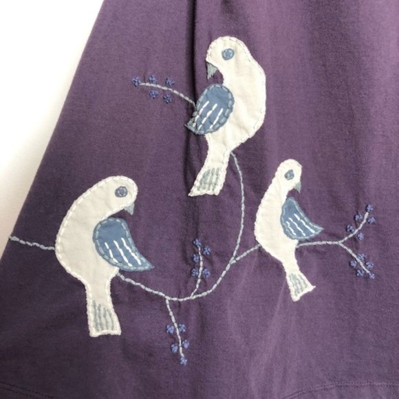 Synergy Organic Cotton Purple Bird Wrap Dress - Picture 4 of 6